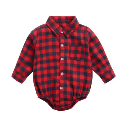 Sanlutoz Plaid Baumwolle Baby Jungen Bodys Langarm Baby Kleidung Mode Neugeborenen Body für Jungen