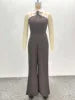 2025 Striped Sexy Halter Wide-leg Casual Jumpsuit Fashion Jumpsuit Playsuit Women Summer Rompers Women Jumpsuit.