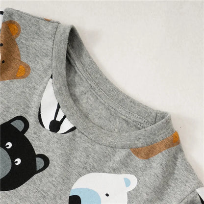   Jumping Meters New Baby Boys Clothing Sets Autumn Winter Cartoon Tiger Printed Cotton Boys Girls Outfit Long Sleeve Shirt Pant.