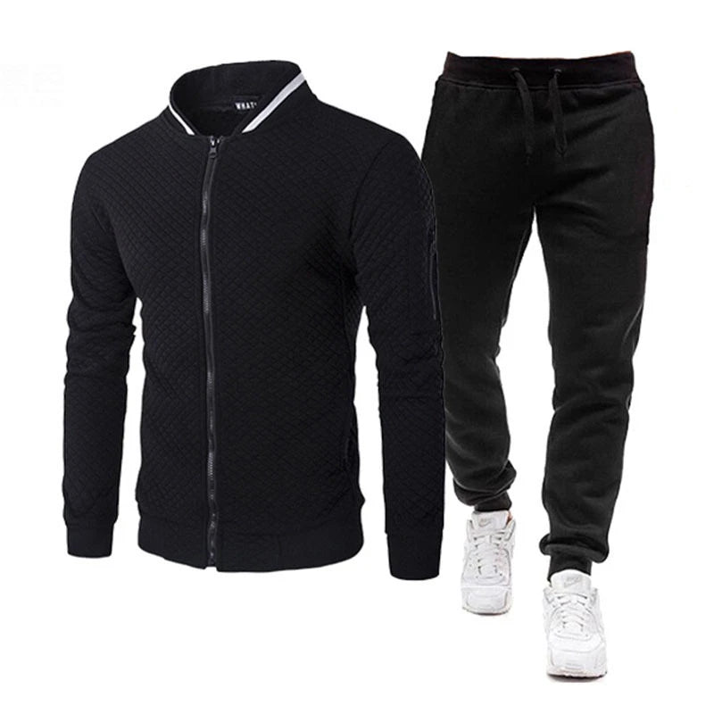 Spring Autumn 2020 Men's Sweat Suit Set Tracksuit Men Outfit Full Sleeve Tops with Hood Outdoor Sport Wear Men's Hooded Suit