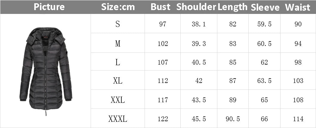 Winter Jacken für Frauen Zipper Mit Kapuze Baumwolle Gepolsterte Jacken Langarm Warme Mantel Schlank Parka Weibliche Tragbare Outwear.