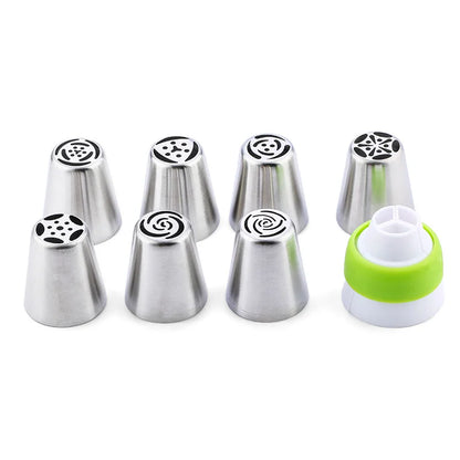 FAIS DU Russian Mounted Mouth Set Stainless Steel Kitchen Baking Supplies Set Cake Decoration Tools Nozzles Pastry Bag Set