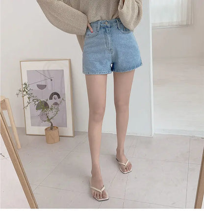 Shorts Women Summer Breathable XS-3XL Solid Simple All-match 3 Colors Girls Cute High Waist Fashion Ulzzang Streetwear Denim.