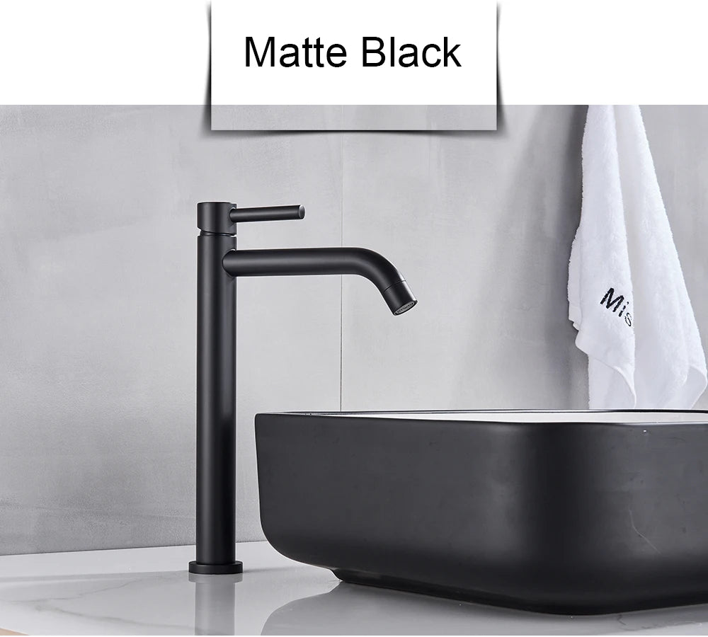 Black Basin Faucet Bathroom Washbasin Water Mixer Tap Hot Cold Water Basin Sink Tap Bathroom Faucet Tap Brushed Gold Faucet