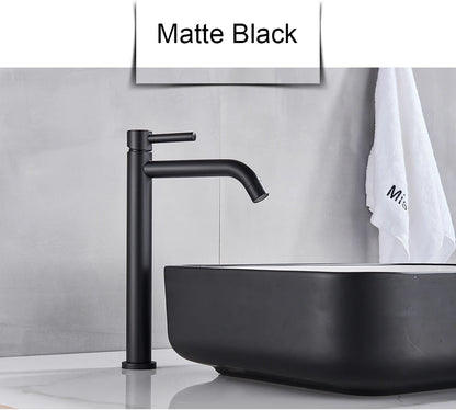 Black Basin Faucet Bathroom Washbasin Water Mixer Tap Hot Cold Water Basin Sink Tap Bathroom Faucet Tap Brushed Gold Faucet