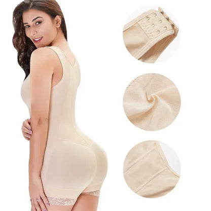 Zip Waist Lace Slimming Shaper Corset Control Shapewear Butt Lifter Strap Body Shaper Underwear Bodysuit Women Plus Size S-6xl