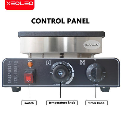 XEOLEO Electric Waffle Maker 850W Round Ball Waffle Machine 4cm Waffle Making Machines Non-stick takoyaki maker.