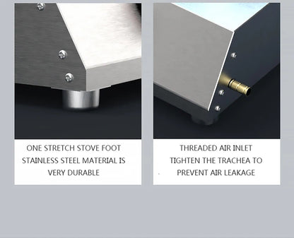 Shaped Single Stove Household Liquefied Petroleum Gas Stove Pulse Electronic Ignition Stove Thickened Stainless Steel Gas Stove