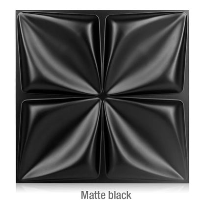 12PC 50x50cm 3d art plaster cut geometric diamond carved wood adhesive bottom wall 3d wall sticker 3d wall panel home decoration