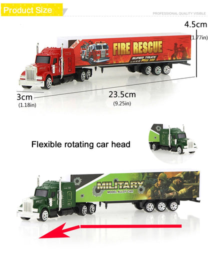 1 Pcs Sliding Alloy Truck Model Diecast Car Toy Container Oil Truck Tank Multi-color Vehicles Toys Birthday Gift for Children.