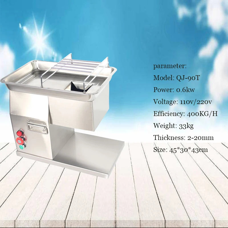 Meat Slicer Stripping Cutter Machine,Fresh Meat Cube Dicer Cutting Machine 110/220V 400kg/h.