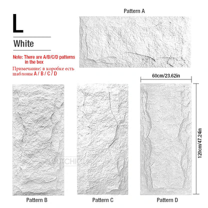 4 pcs 120x60cm high simulation stone 3D wall stickers stone pattern wallpaper wall covering living room 3D wall panel mold tile