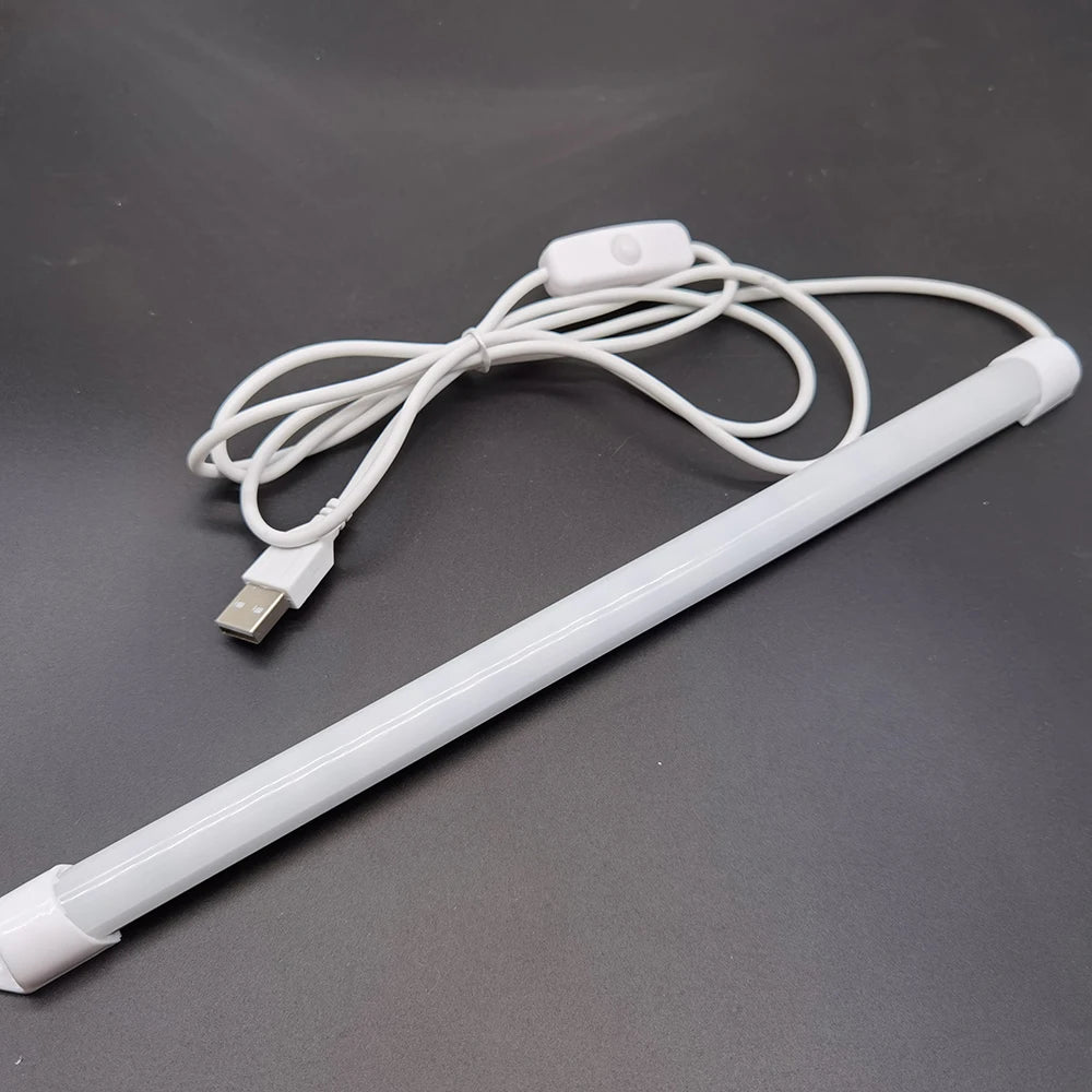 USB LED Tube light 5V 2835 SMD LED lamp 32CM 52cm Rigid strip light bulb Bar Reading Book Desk lamp Night light Ultrathin Closet.