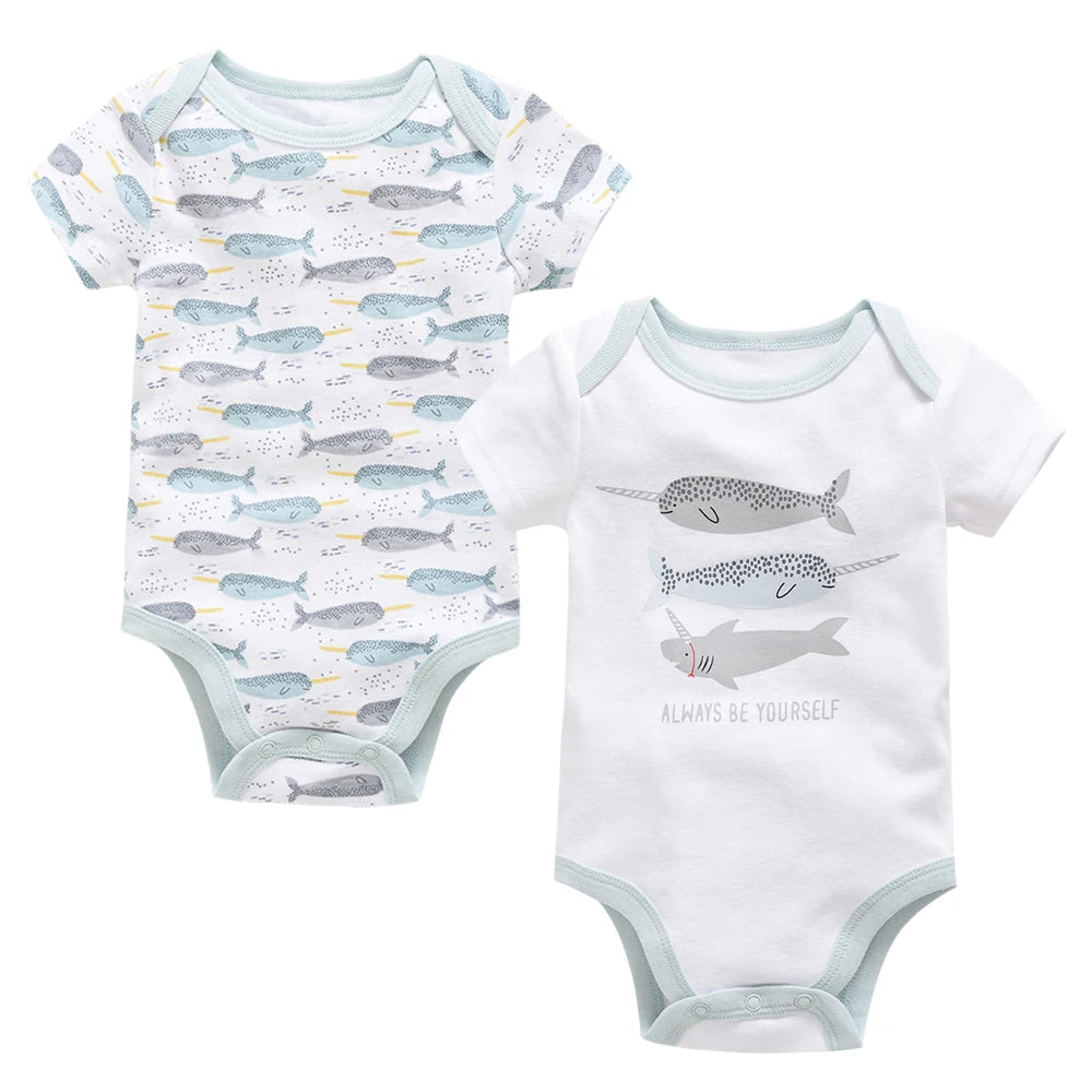 Honeyzone Sommer Baby Kleidung Säuglings Mädchen Strampler Nette Löwe Voller Druck Jungen Bodys 2 teile/satz Trottie Overalls Outfits Боди