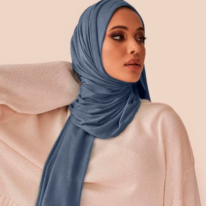 Hot Muslim Fashion Woman Soft Hijabs Scarf Shawl Plain Cotton Jersey Scarves Turban Women Long Shawls Head Wrap Headband Abaya.