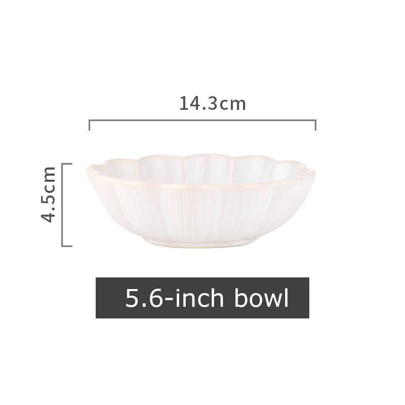 1pc Japanese Dinnerware Ceramic White Blue Dinner Plate Serving Dishes Rice Ramekin Sauce Bowl Microwave Safe