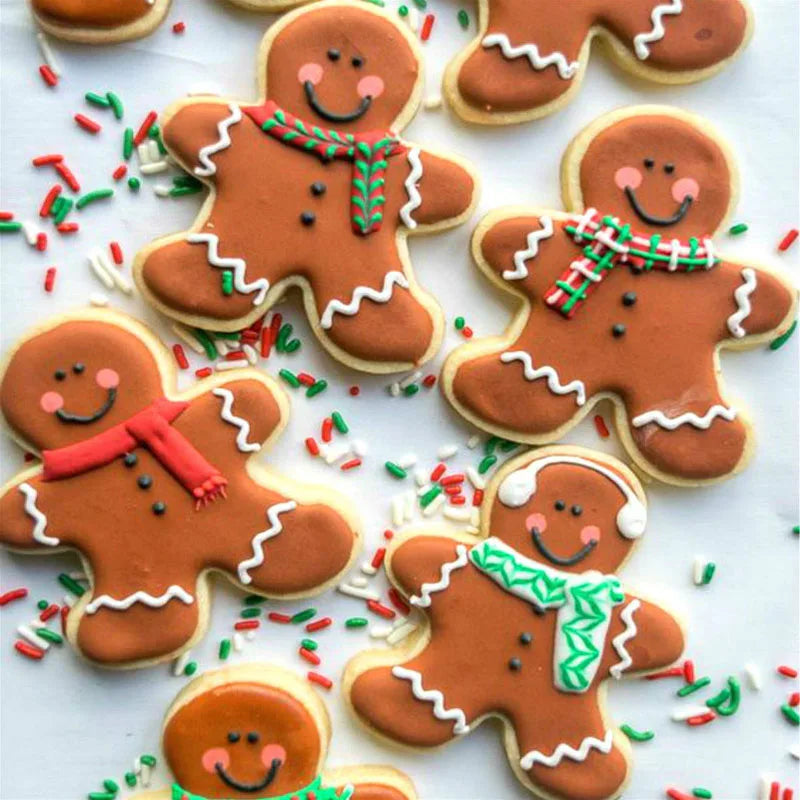 5Pcs/set Christmas Cookie Cutter Gingerbread Xmas Tree Mold Christmas Cake Decoration Tool Navidad Gift DIY Baking Biscuit Mould.