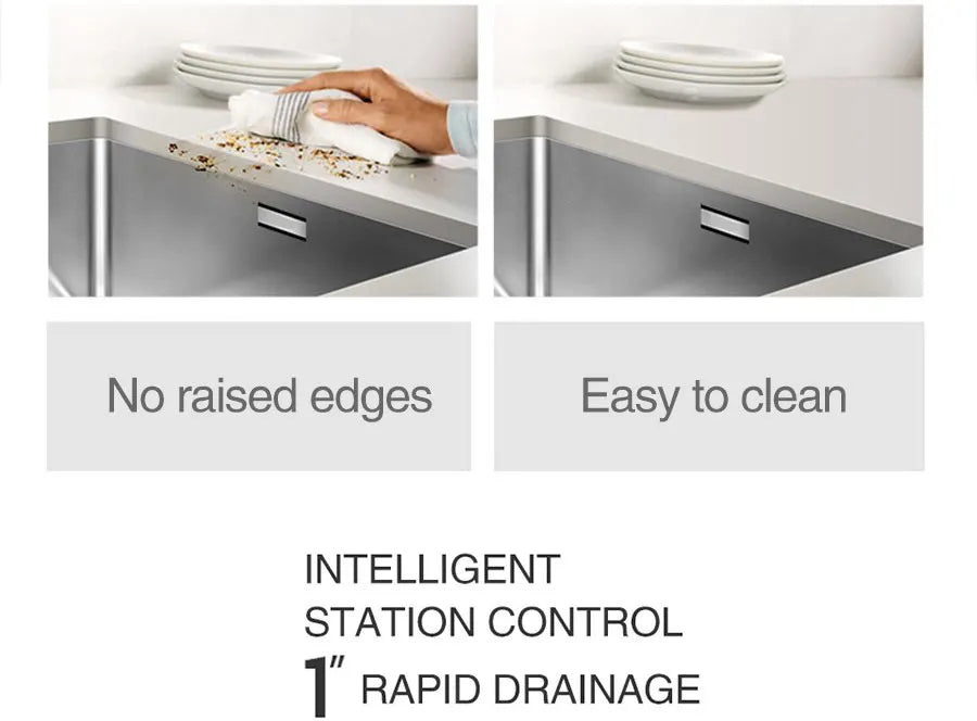 ASRAS Island Hidden kitchen Sink 304 Stainless Steel 4mm Thickness Handmade Brushed Sink High Pressure Cup Washer kitchen Sinks