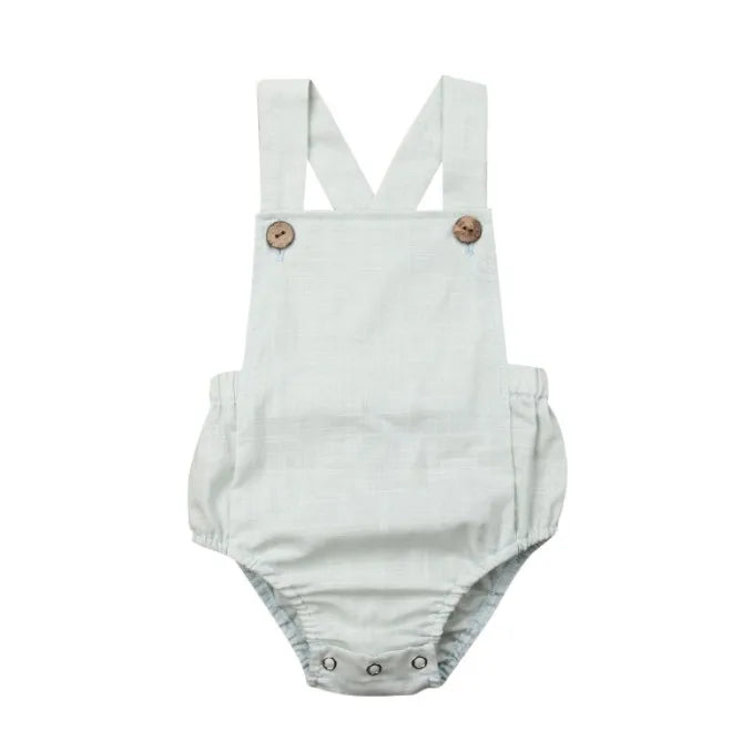 0-3y Baby Sommerkleid ung Neugeborene Baby Boy Mädchen Baumwolle Bodysuit gestreift solide lässige Overall Outfits Sonnen anzug.