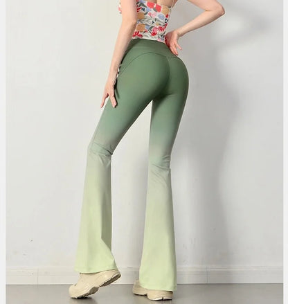 ZWFS-  Tuman1325 New Arrival Ladies Fashion Yoga Pants Women's Boot Cut Design Stylish Long Pants High Waist  Color Sportswear.