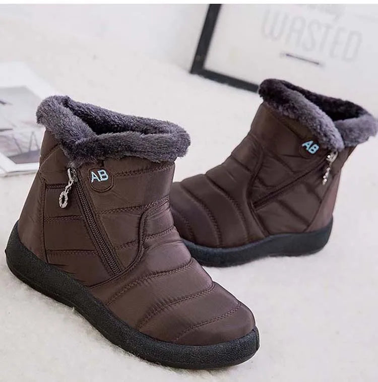 Snow Women Boots Comfortable Women's Boots Waterproof Women Shoes Zipper Shoes Woman Soft Fur Women's Winter Boots Botas Mujer.