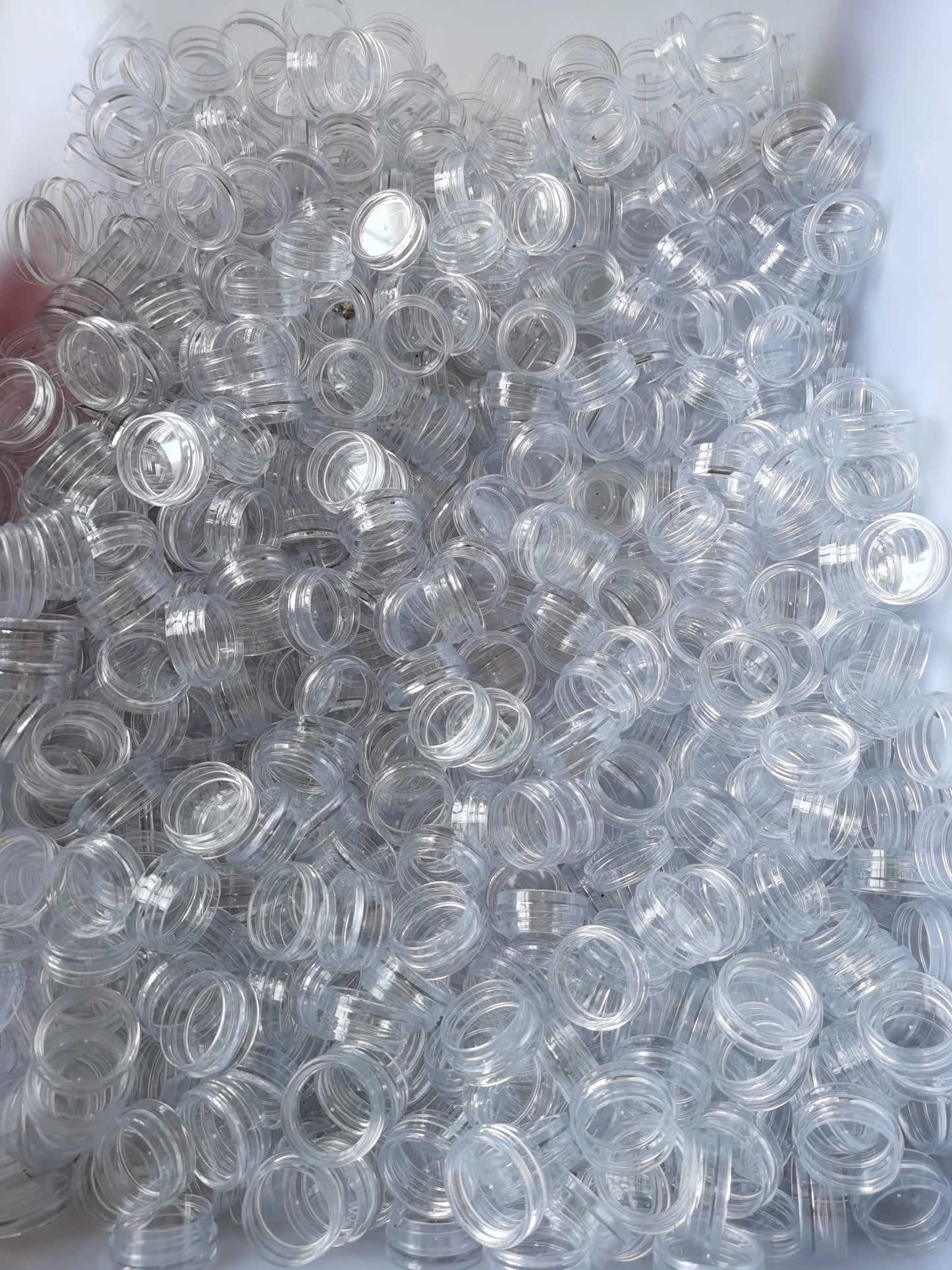 100PCS 3G Transparent Cream Jar, 3CC Mini Empty Clear Sample Container,Empty Cosmetic Containers Recipientes de Plastico.