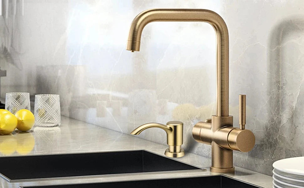 Samodra Nickel Soap dispenser Black Kitchen sink Counter Liquid Soap Dispenser Bottle kitchen accessories 360ml  Built in Pumps