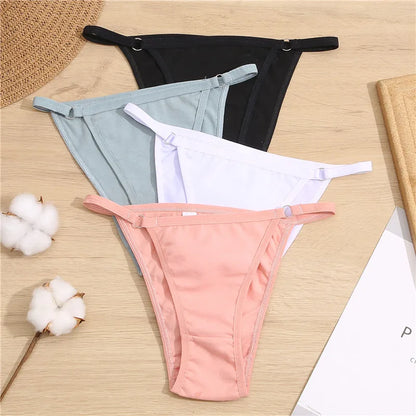 FINETOO 3Pcs/set Cotton Briefs Panties Women Sexy Low Waist Underwear M-2XL Ladies Cotton Underpants Soft Feamle Lingerie 2024