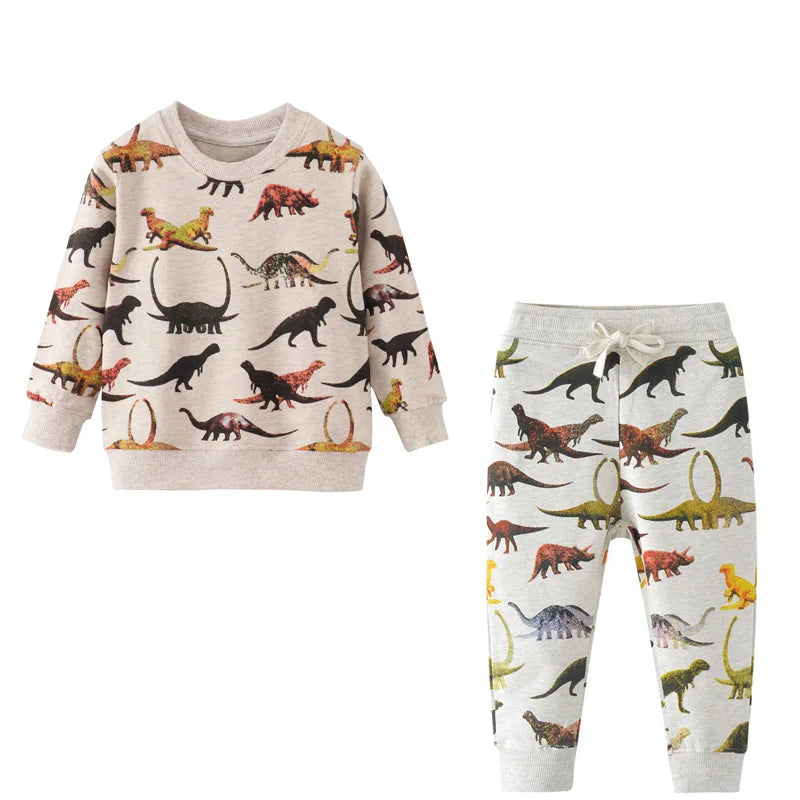 Little maven Spring Suit for Boys Clothing Sets Animal Elephant Boys Boutique Outfits 4Years Kids Clothes Cotton Sweatshirt Pant