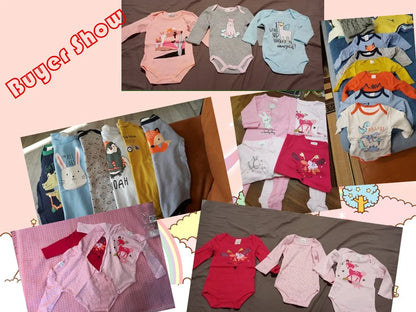6 Stück 3 Stück Kavkas Baby-Body für Jungen und Mädchen, langärmelig, 100 % Baumwolle, Babykleidung, 0–12 Monate, Neugeborenen-Körper, Bebe-Overall-Kleidung.
