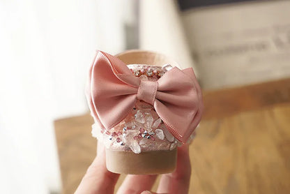 New Kids Leather Shoes Girls Wedding Shoes Children Princess Sandals Sequins Bow Girls Casual Dance Shoes Flat Sandals E462.