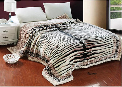 VESCOVO Queen Size Flannel Fleece Throw Blanket Soft Cashmere Blanket King Size Warm Quilt Bedspread 220*240.