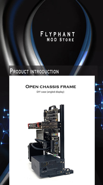 DIY Computer Open Frame,Vertical ATX/ ITX / MATX Gamer Cabinet Aluminum,Modding Desktop Gaming PC Case Water Air Cooler.