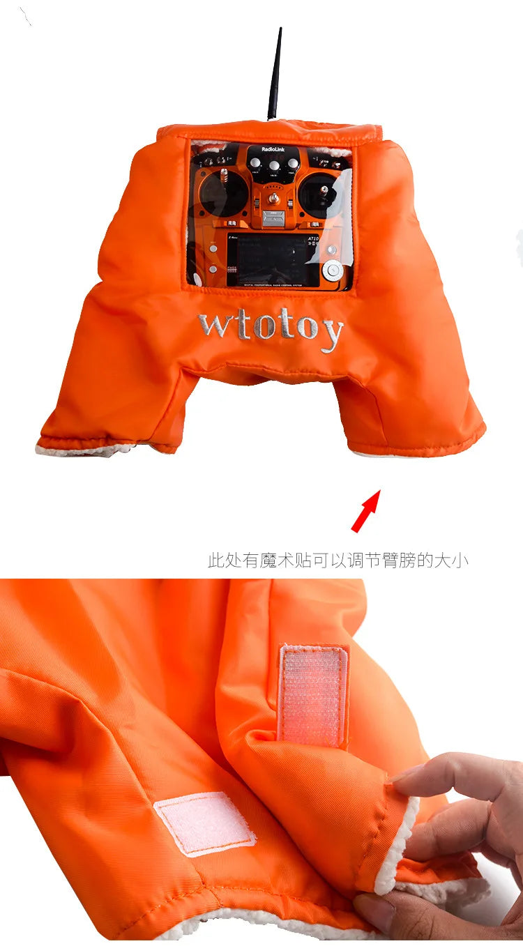 FPV Remote Control Warm Gloves Outfield Warm Cover Transmitter Shield Hand Protector Winter Outdoor for FPV RC AT10II AT9S Drone