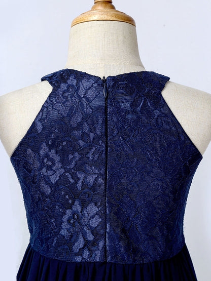 Iiniim Teen Mädchen Ärmellose Pailletten Floral Spitze Glänzenden Kleid Vestido de festa für Hochzeit Formale Geburtstag Party Sommer Kleider