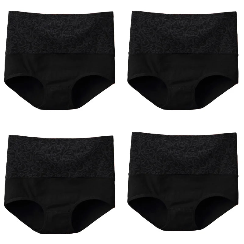 Underwear for Women Cotton High Waist Panties Tummy Control Briefs Ladies Panty Full Coverage Female Lingerie Stretch Underpants.