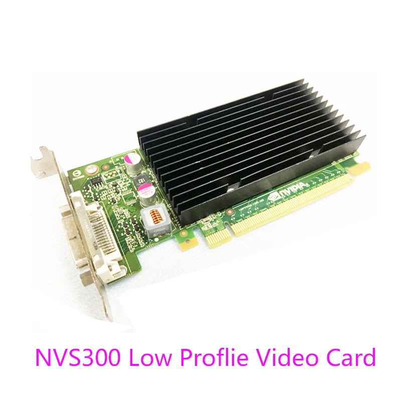 1PCS New LP low Profile Quadro NVIDIA NVS300 512M DDR3 PCIE NVS 300 Graphics Video Card with DMS59 Cable.