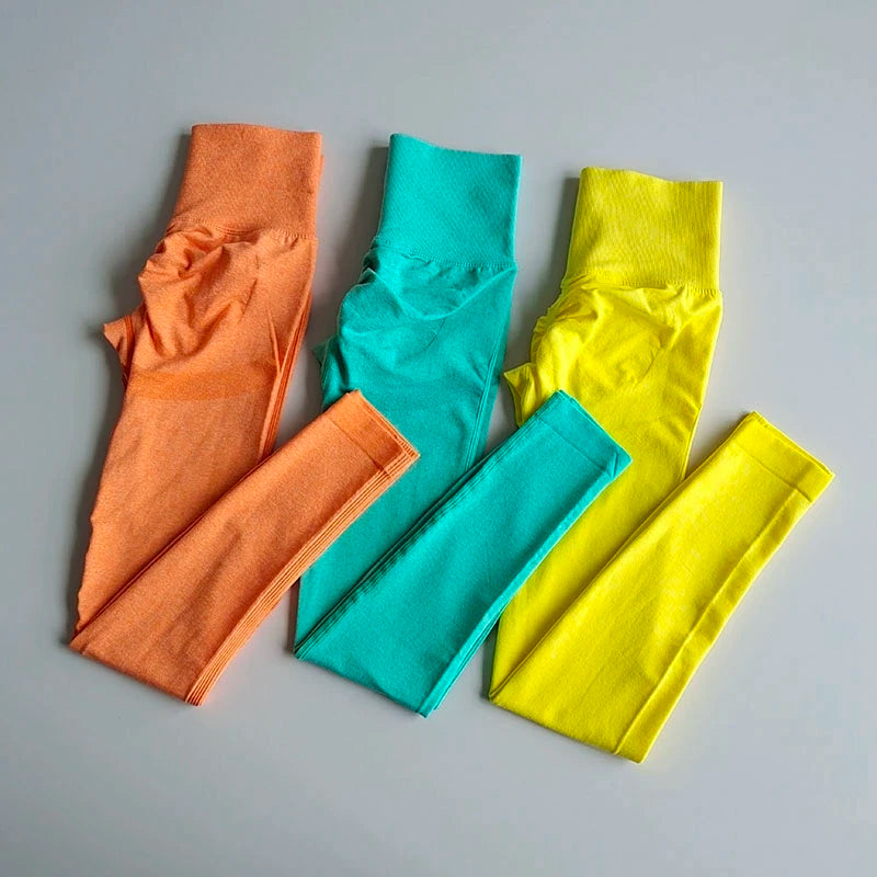 Nahtlose Damen-Leggings mit hoher Taille, schnell trocknend, elastisch, für Yoga, Fitness, Fitnessstudio, Jogginghose, Push-up-Leggings, Sportbekleidung