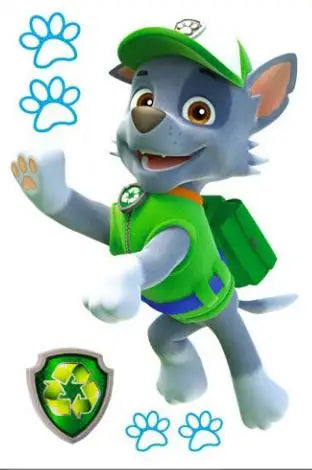 Disney 3D Cartoon  Pawed Wall Stickers For Kids Rooms Living Room Boys Girls Children Bedroom DIY Home Decor Patroling Car.