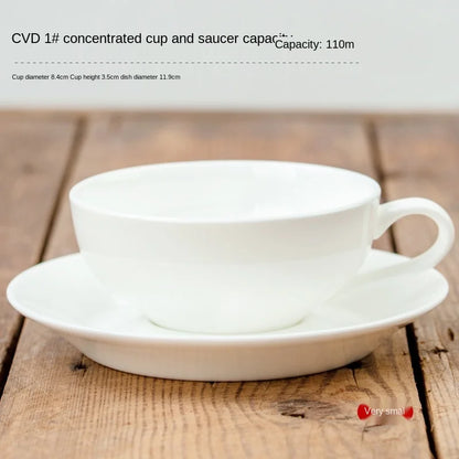 Pure White Bone China Coffee Cup Ceramic Simple Nordic Latte Cups Creative Fancy Afternoon Tea Cafe Coffee Cup and Saucer Spoon
