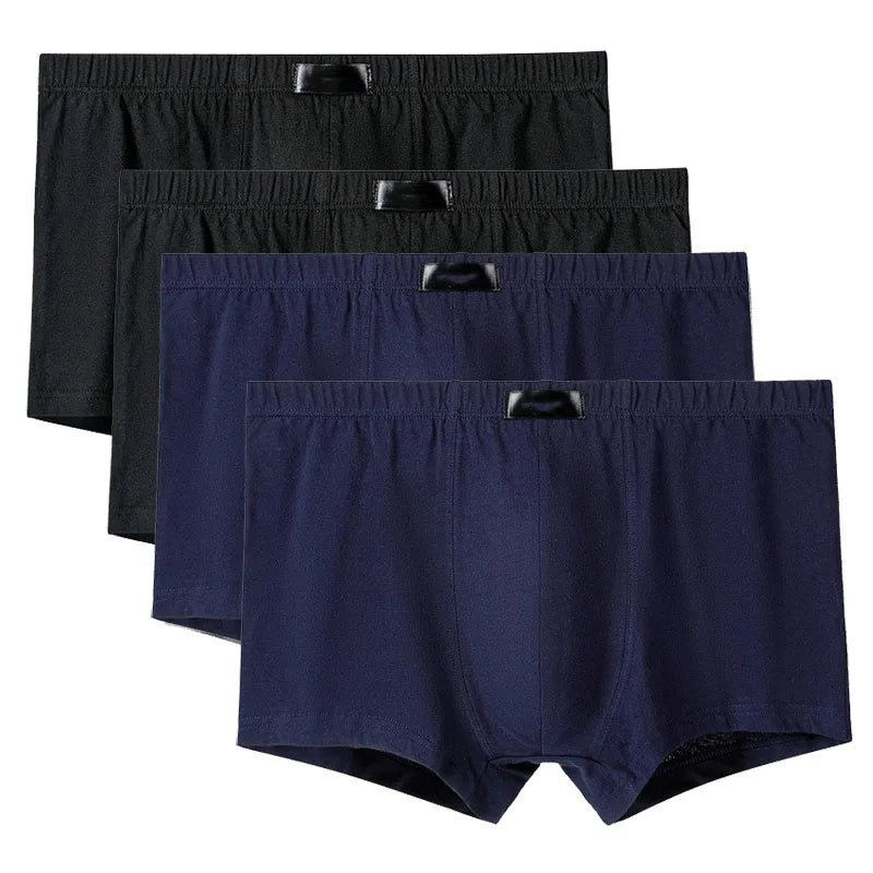 4 Teile/los Schlüpfer der Männer Männliche Unterhose Shorts Boxer Unterwäsche Slip Baumwolle Große Größe 5XL 6XL