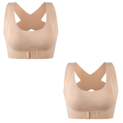 1pcs/2pcs/3pcs Women Bras For Women Push Up Bra Posture Corrector Bralette Front Closure Female Underwear Cross Back Tops.