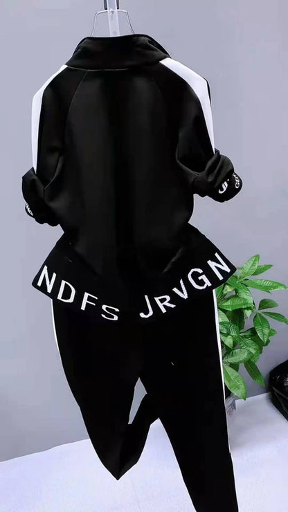 Women's Sportswear Suit 2025 Autumn Winter New Casual Fashion Korean Slim Coat Long Sleeve Sweater Pants Two Piece Set For Women.