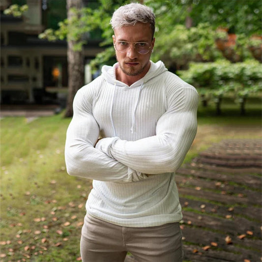 New Fashion Winter Hooded Sweater Men Warm Turtleneck Mens Sweaters Slim Fit Pullover Men Classic Sweter Men Knitwear Pull Homme.