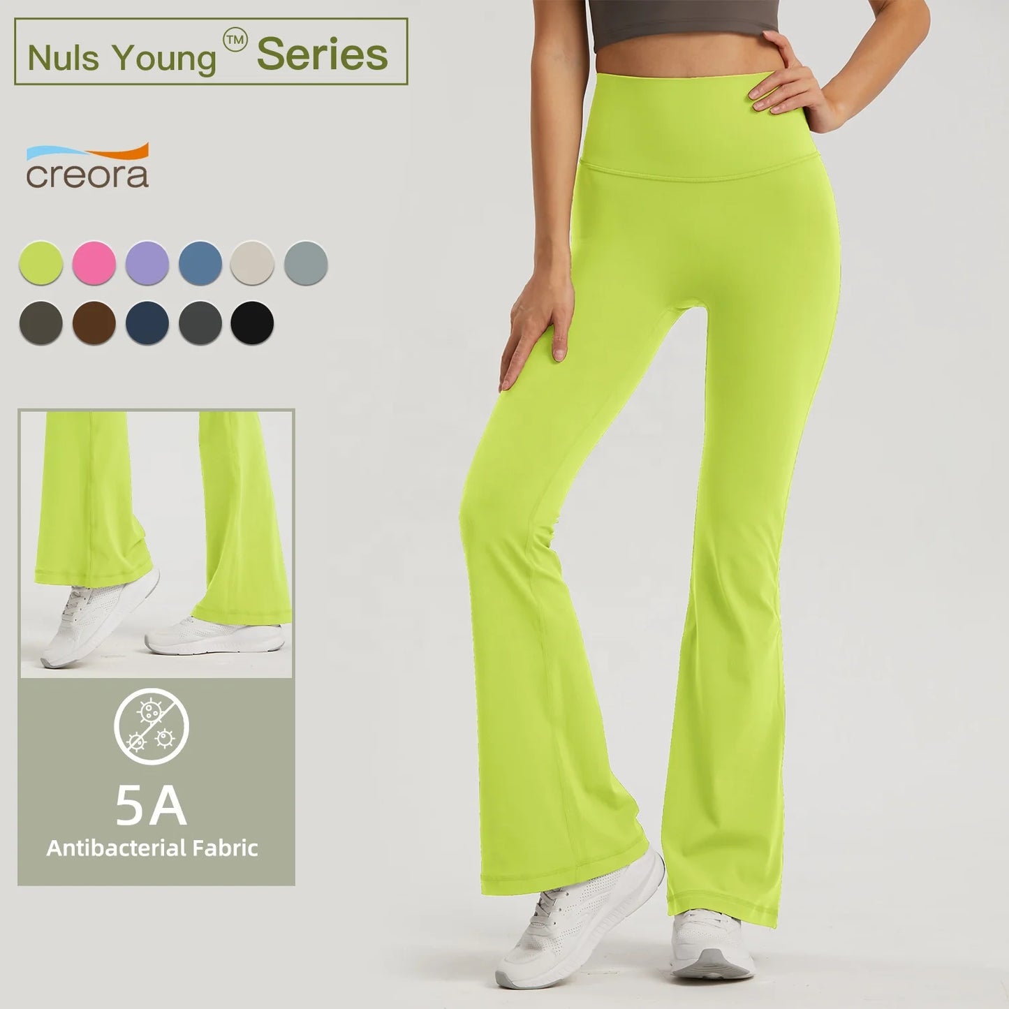 Nuls Young Series High Waist Women Yoga Pants Custom Leggings Bell-Bottoms Yoga Pants.