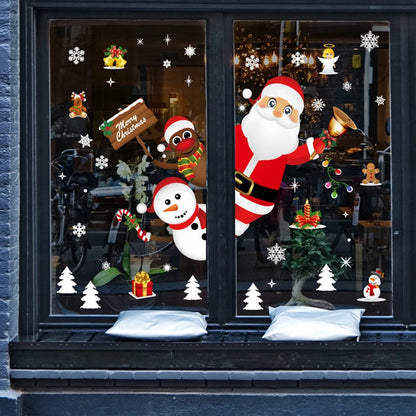 2025 Merry Christmas Wall Sticker Window Glass Merry Christmas Decor for Home Living Room Wall Decor 2026 Happy New Year Sticker.