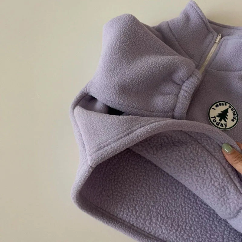 Baby Jungen Kleidung Sets Kinder Verdicken Sweatshirt Kinder Kleidung Mädchen Solide Baumwolle Langarm Pullover Tops + Hose Anzüge 2 stücke.