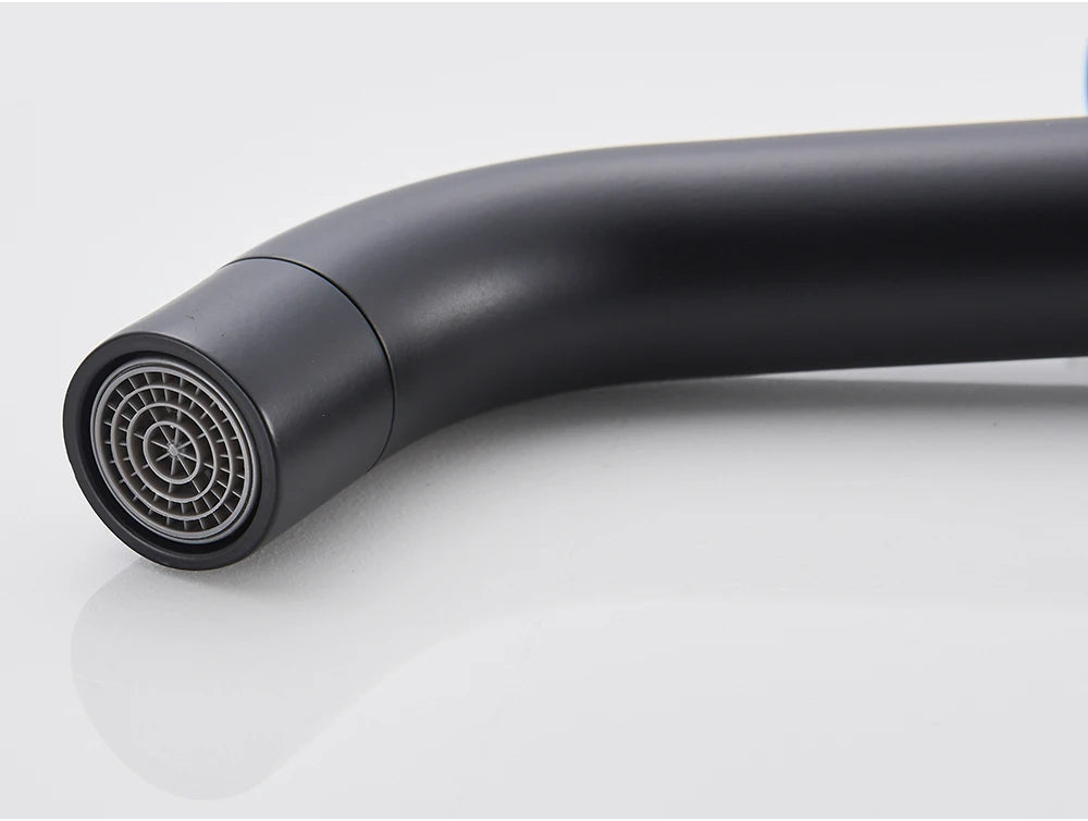 Black Basin Faucet Bathroom Washbasin Water Mixer Tap Hot Cold Water Basin Sink Tap Bathroom Faucet Tap Brushed Gold Faucet