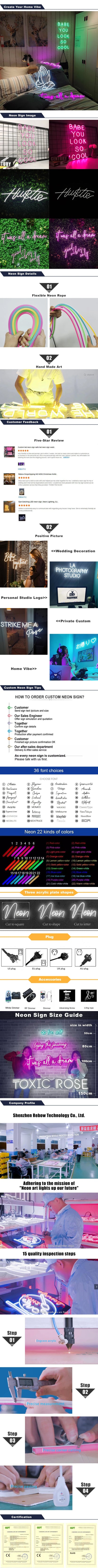 Custom Neon Sign Can UV Print Business Logo Neon Letters  For Wedding Home Decor Bar Japanese Anime Signage Used Indoor Outdoor.