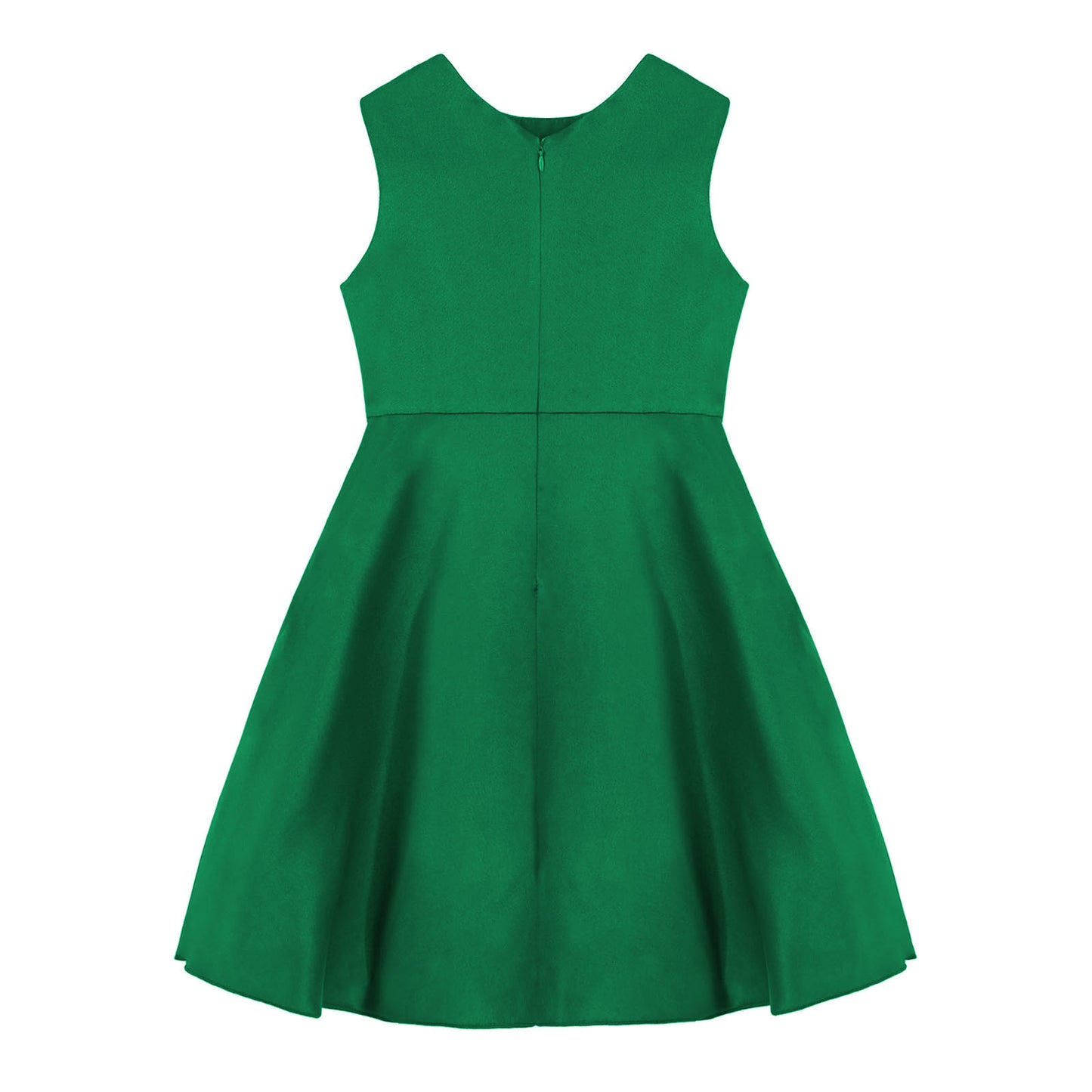 Mädchen Sommer ärmelloses Prinzessinnenkleid Elegantes Satin Hochzeit Brautjungfer Partykleid Große Schleife A-Linie Tutu für Geburtstagsabend